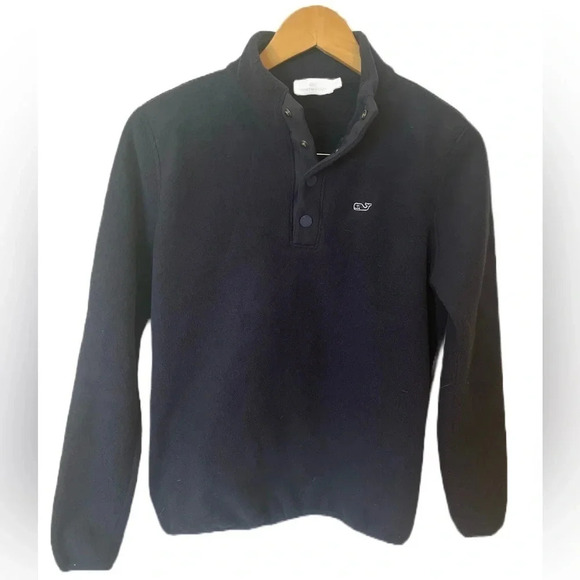 Vineyard Vines women’s navy blue pullover fleece half snap up size XS - Picture 1 of 7